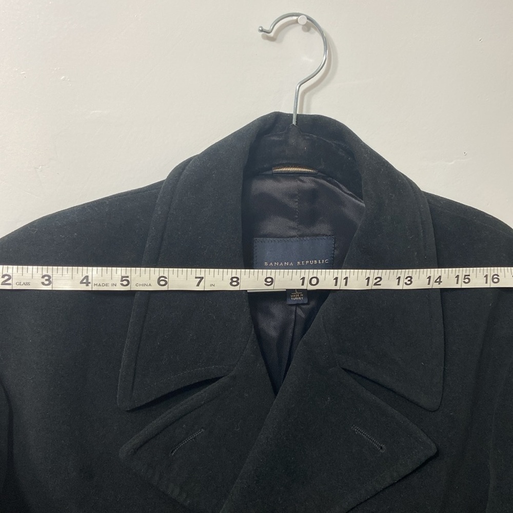 Banana Republic Double Breasted Men’s Peacoat (Black, Size L) - Picture 6 of 14